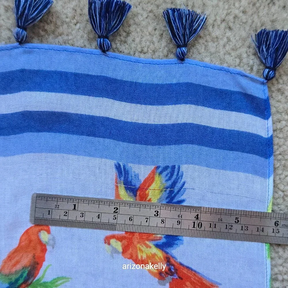 Talbots Lightweight Scarf Parrots Macaw Lovebird Bird